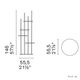 スタンドシェルフ　Calligaris カリガリス　Circles　CS5107　マットブラック/マットブロンズ