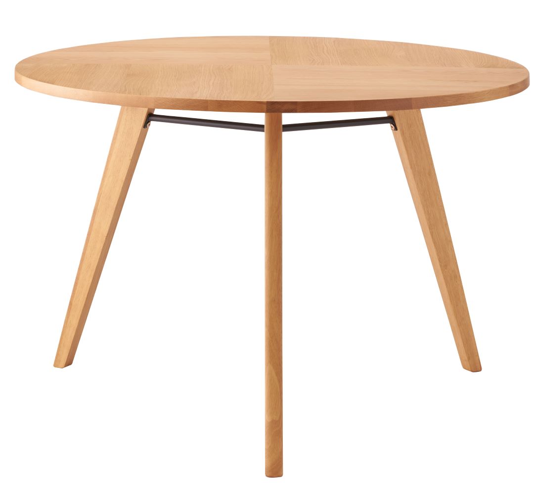 円形ダイニングテーブル　form　F6-101　バジルテーブル　オーク材/ナチュラル色・ブラウン色