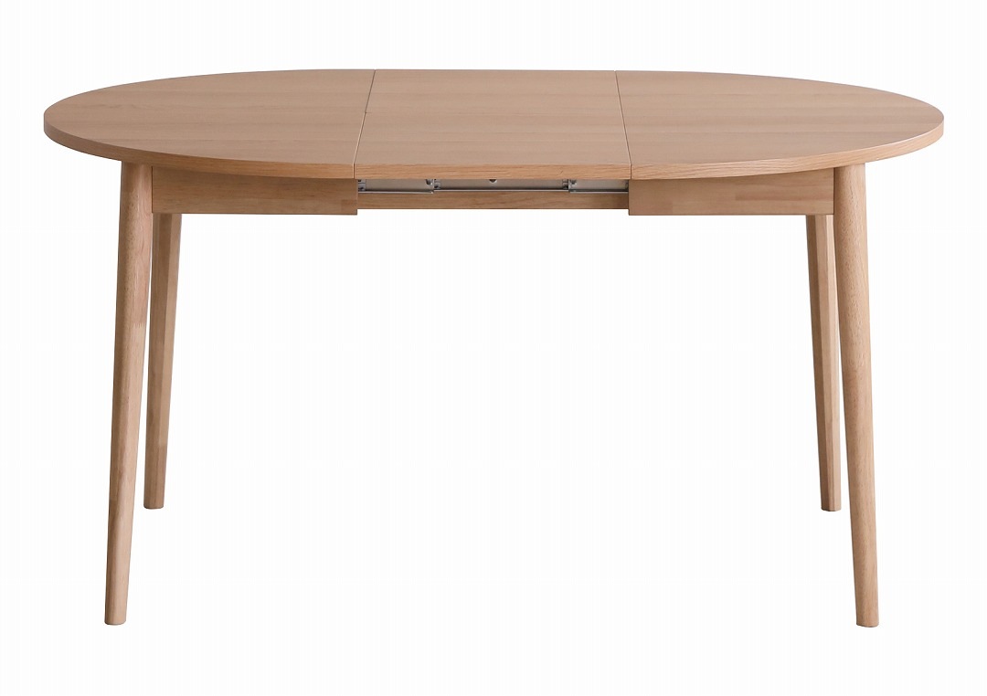 伸長ラウンドテーブル ロブロ ホワイトオーク/ウォールナット 直径