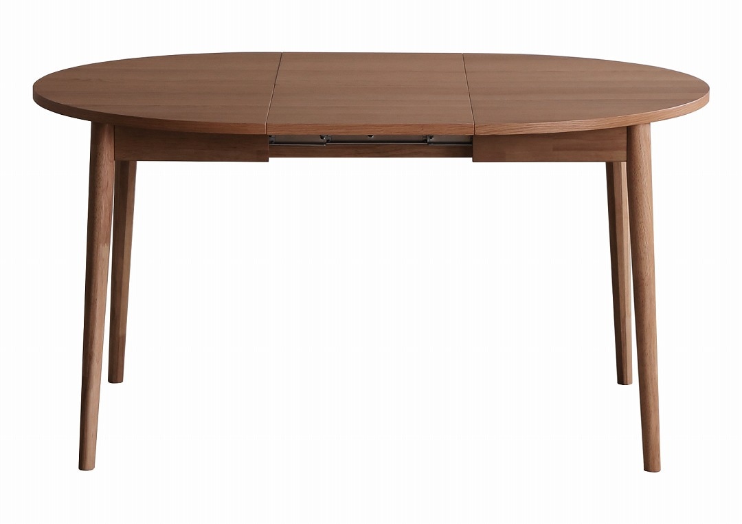 伸長ラウンドテーブル ロブロ ホワイトオーク/ウォールナット 直径