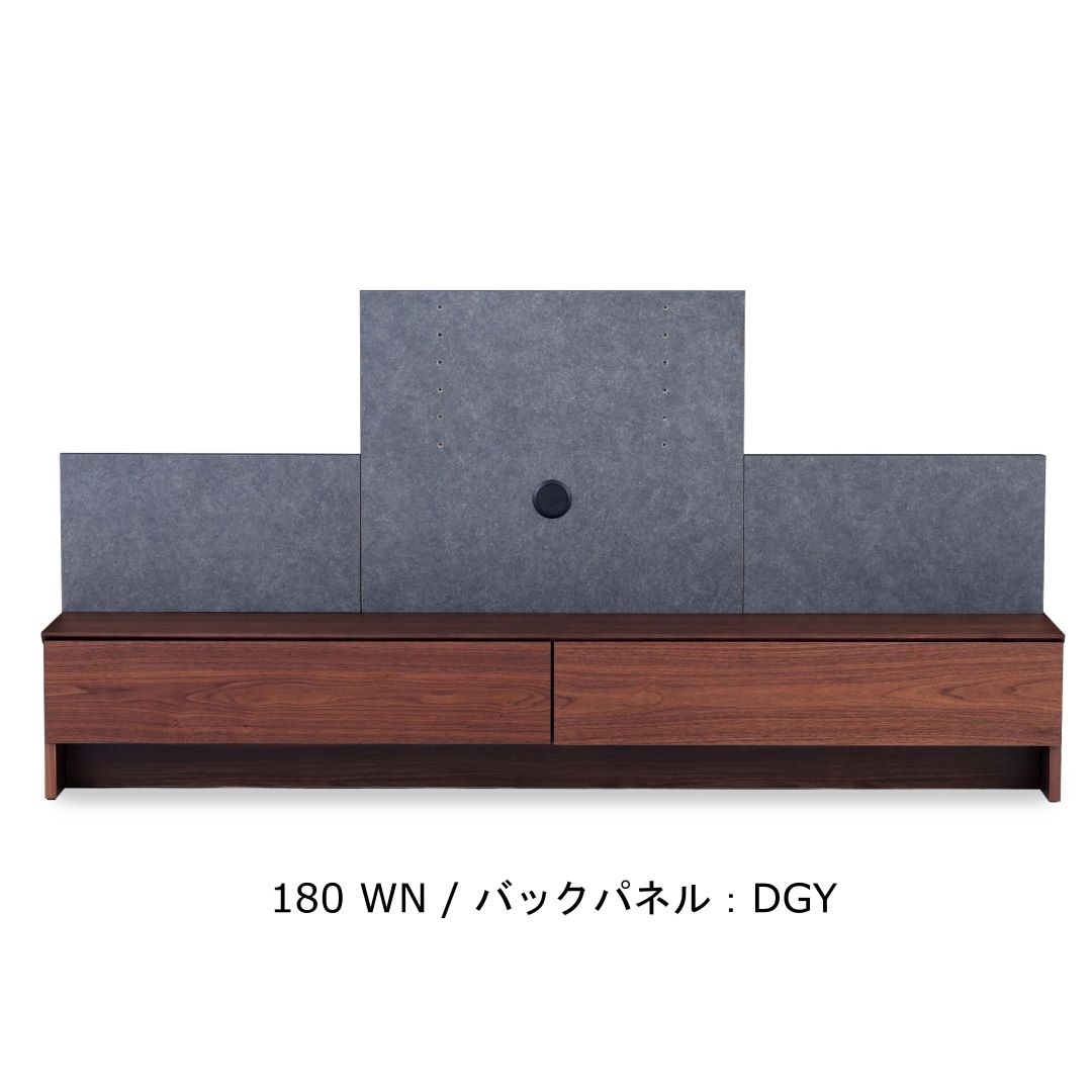 TVボード モーデンⅡ　ウォールナット・ホワイトオーク　壁掛けタイプ　バックパネル付き