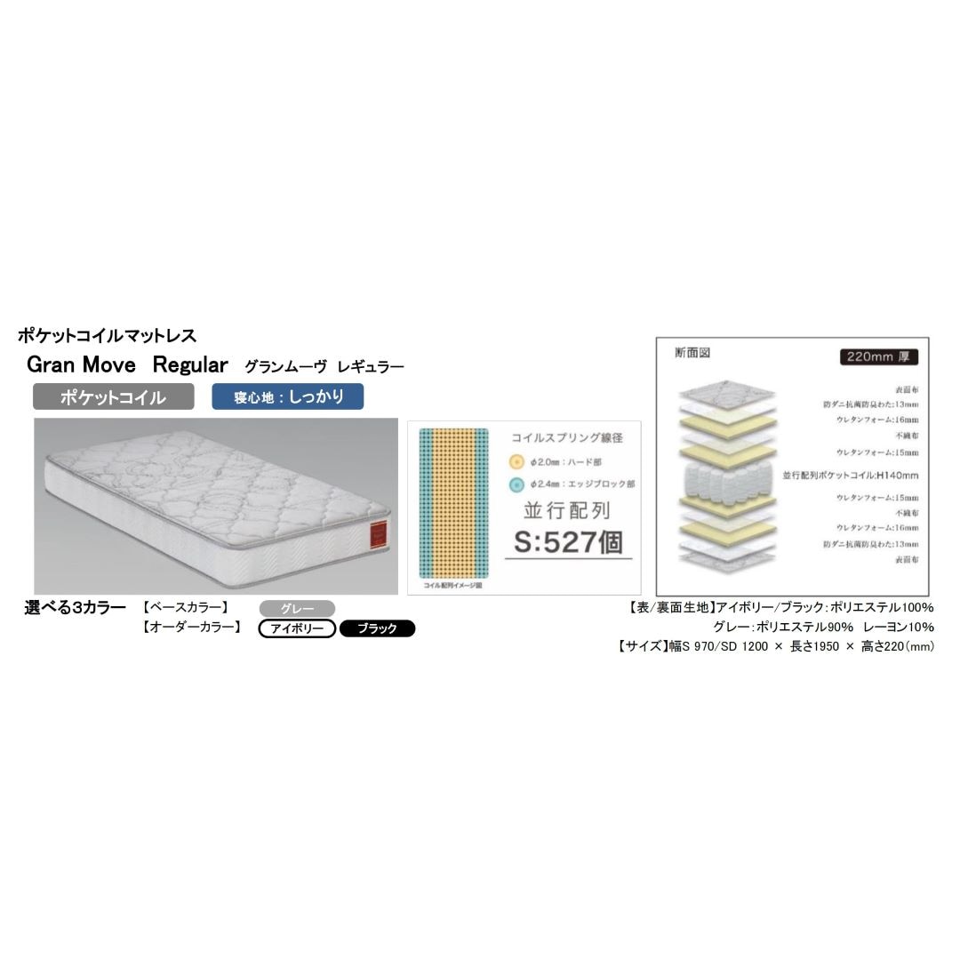 電動リクライニングベッドフレーム(非課税品) グランムーブプラス　シングルサイズ 2モータータイプ ワイヤレスリモコン付属