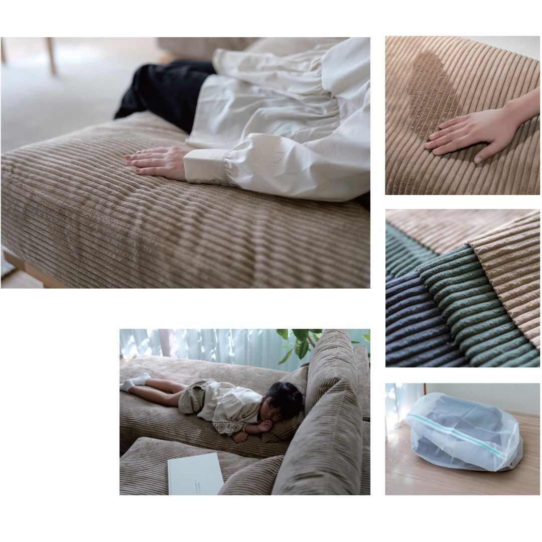 シェーズソファ　幸せになるソファ FUM-SF005 ファブリック　ペット対応張地/コーデュロイ張地