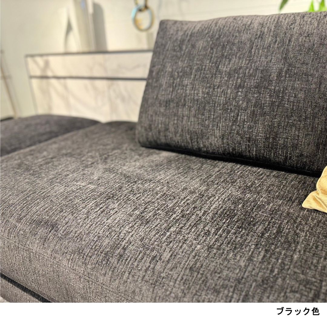 2人掛けソファ FLORENCE(フローレンス) グレー・ブラックファブリック　　　　