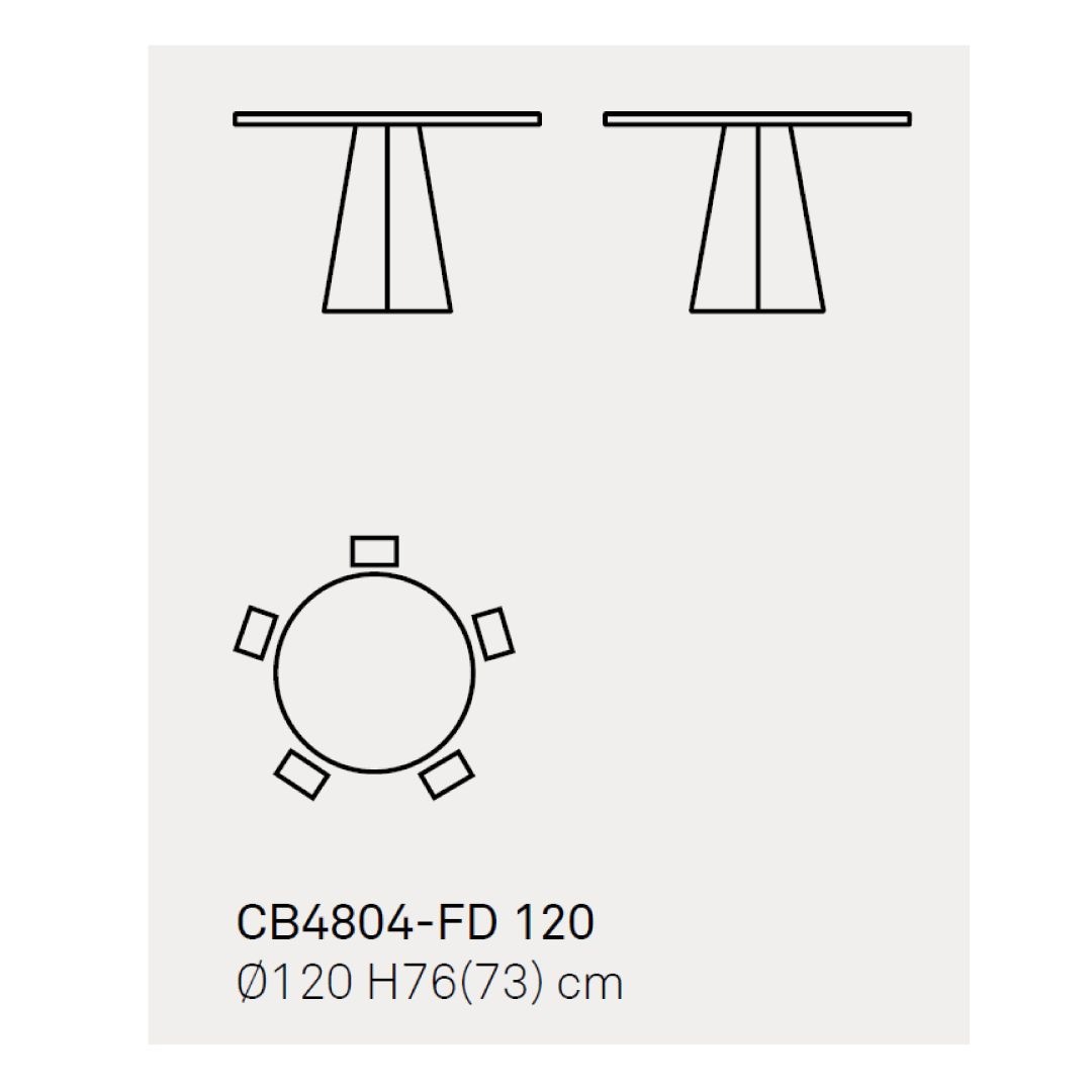 円形ダイニングテーブル DIX(ディックス) 　CB4804-FD120 Calligaris(カリガリス)