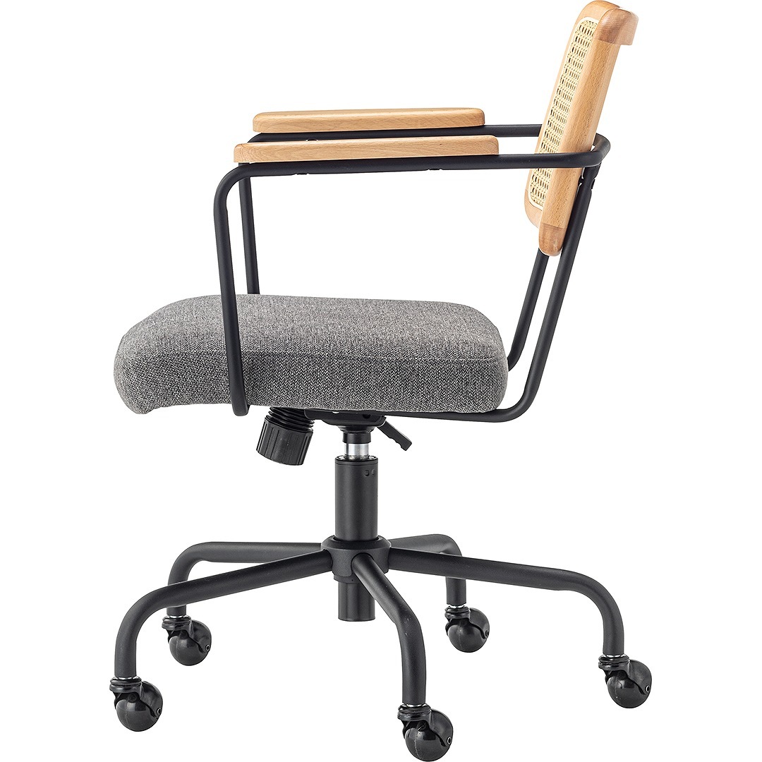 デスクチェア F7-119 エルダーチェア 人工ラタン 天然木