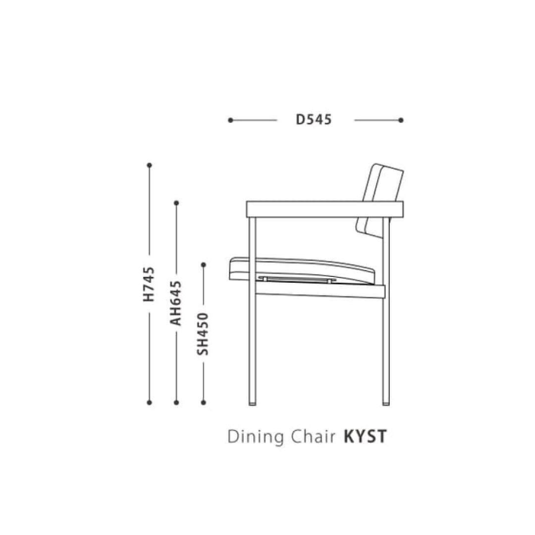 ダイニングチェア KYST(キスト) スモーク ライトグレー・ダークグレー