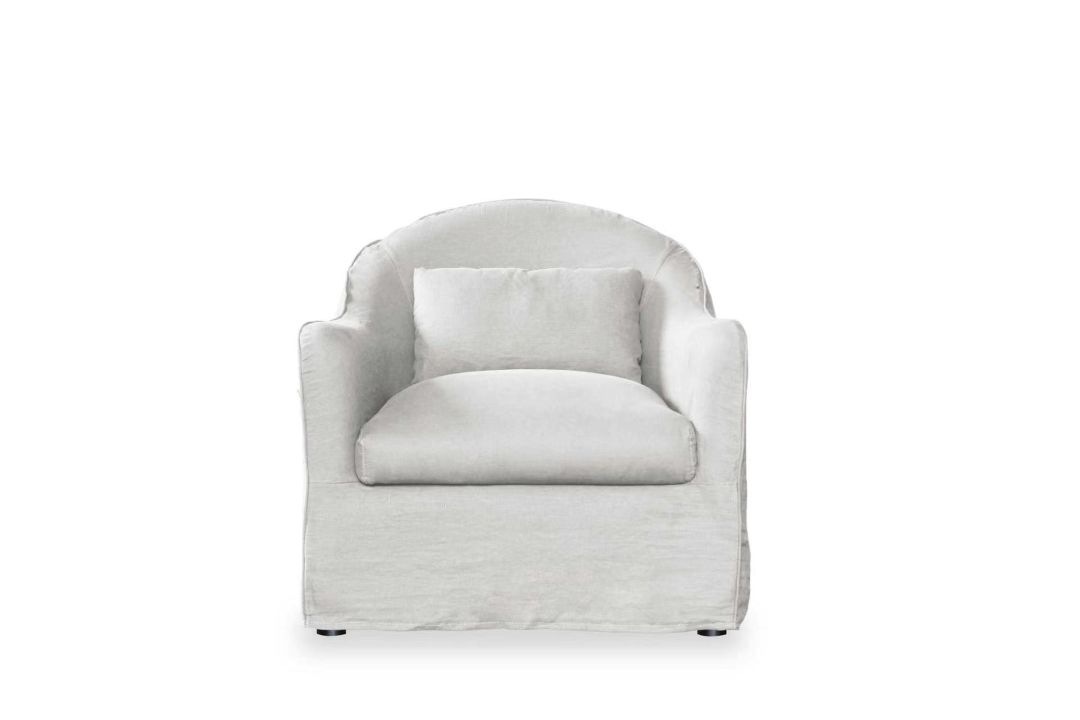 ラウンジチェア　Chiffon(シフォン)　幅85cm　アイボリーファブリック