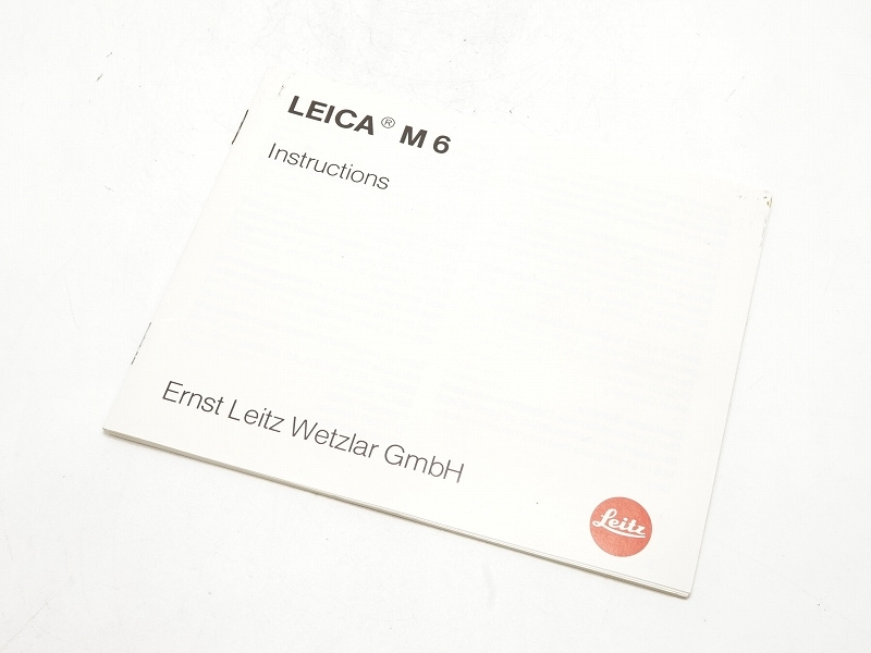 公式ファッションブランド通販サイト LEICA(ライカ) M6 (TO-0706)【レターパック 取扱説明書(英語) その他
