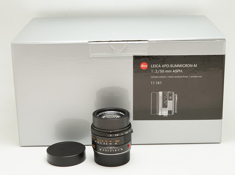 【美品！】ライカ LEICA ズミクロン 50mmF2 M 現行品 箱付き 新品)Leica (ライカ) ズミクロン M50mm F2.0 レンズフード組込