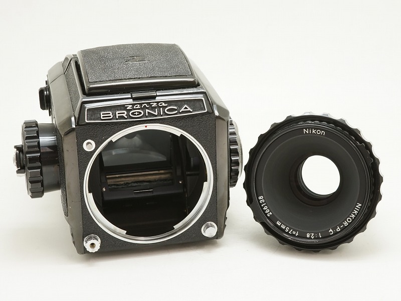 �ڰ�����BRONICA(�֥��˥�)��ZENZA BRONICA S2A �֥�å���75/2.8�ա�(NI-4347)