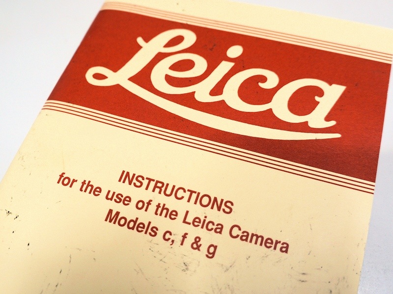 Leica(�饤��)��INSTRUCTIONS for the use of the Leica Camera Models c,f&g (�Ѹ�) (TO-0847)�ڥ쥿���ѥå��饤��ȯ������/����������ô��
