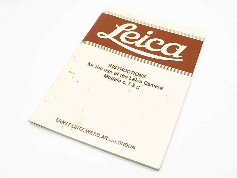 Leica(�饤��)��INSTRUCTIONS for the use of the Leica Camera Models c,f&g (�Ѹ�) (TO-0847)�ڥ쥿���ѥå��饤��ȯ������/����������ô��