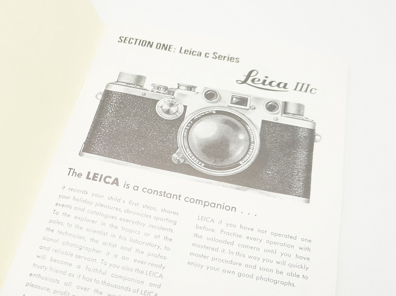 Leica(�饤��)��INSTRUCTIONS for the use of the Leica Camera Models c,f&g (�Ѹ�) (TO-0847)�ڥ쥿���ѥå��饤��ȯ������/����������ô��