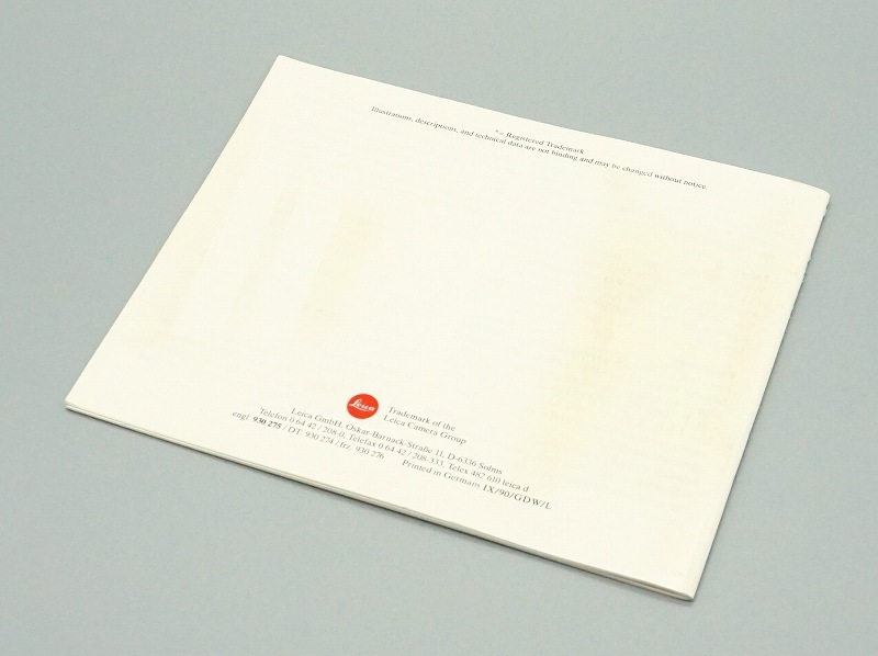 LEICA(�饤��)��M6���谷������(�Ѹ�)��(TO-0855)�ڥ쥿���ѥå��饤��ȯ������/����������ô��