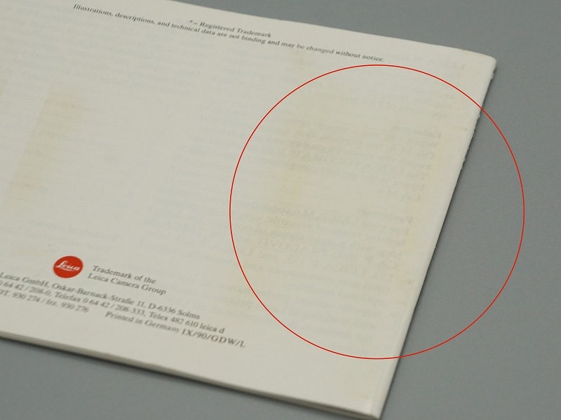 LEICA(�饤��)��M6���谷������(�Ѹ�)��(TO-0855)�ڥ쥿���ѥå��饤��ȯ������/����������ô��