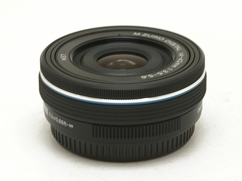 OLYMPUS(�����ѥ�)��M.ZUIKO DIGITAL ED 14-42mm F3.5-5.6 EZ �֥�å���(NJ-7524)