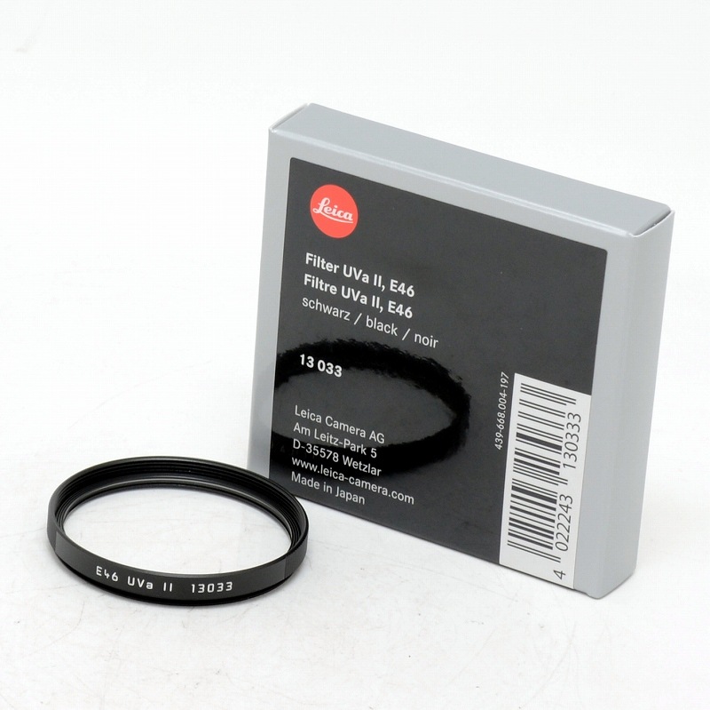 【新品】ライカ E46 II ブラック UV フィルター Leica LEICA 新品】ライカ E46 II ブラック UV フィルター Leica LEICA