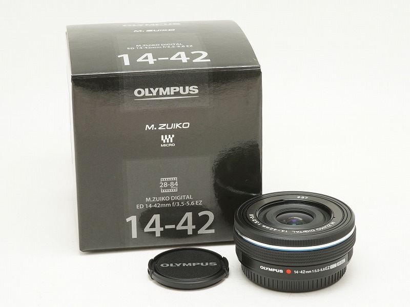 OLYMPUS(�����ѥ�)��M.ZUIKO DIGITAL ED 14-42mm F3.5-5.6 EZ �֥�å���(NJ-7689)