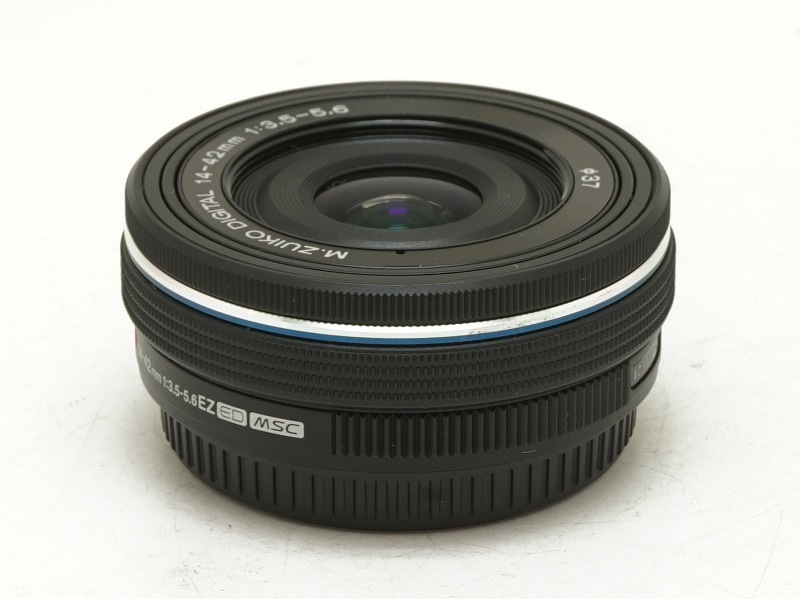 OLYMPUS(�����ѥ�)��M.ZUIKO DIGITAL ED 14-42mm F3.5-5.6 EZ �֥�å���(NJ-7689)