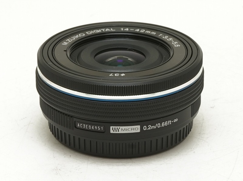 OLYMPUS(�����ѥ�)��M.ZUIKO DIGITAL ED 14-42mm F3.5-5.6 EZ �֥�å���(NJ-7689)