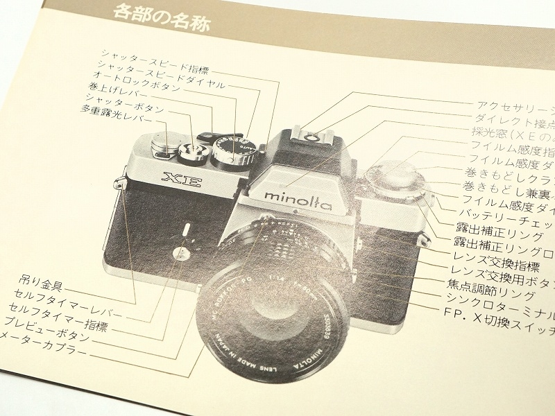 MINOLTA(�ߥΥ륿)��MINOLTA XE/XEb  �谷������ (TO-0856)�ڥ쥿���ѥå��饤��ȯ������/����������ô��