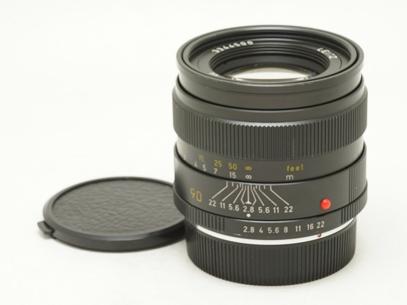 最終値下げLEICA ELMARIT 90mm f/2.8 レンズ美品 委託】Leica(ライカ) ELMARIT-R 90mm F2.8 (3-CAM) 334万台 (NI-4373