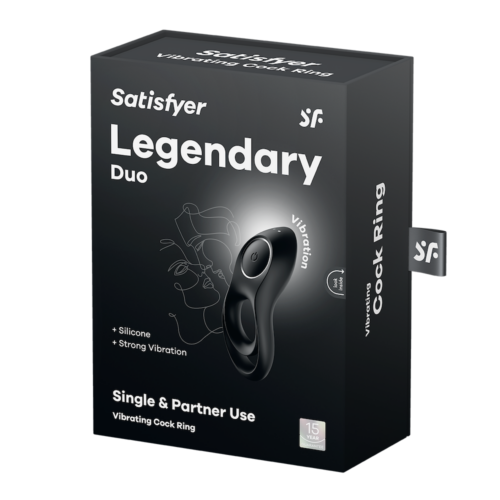 Satisfyer Legendary Duo Black/���ƥ����ե����䡼 �쥸������꡼�ǥ奪 �֥�å�