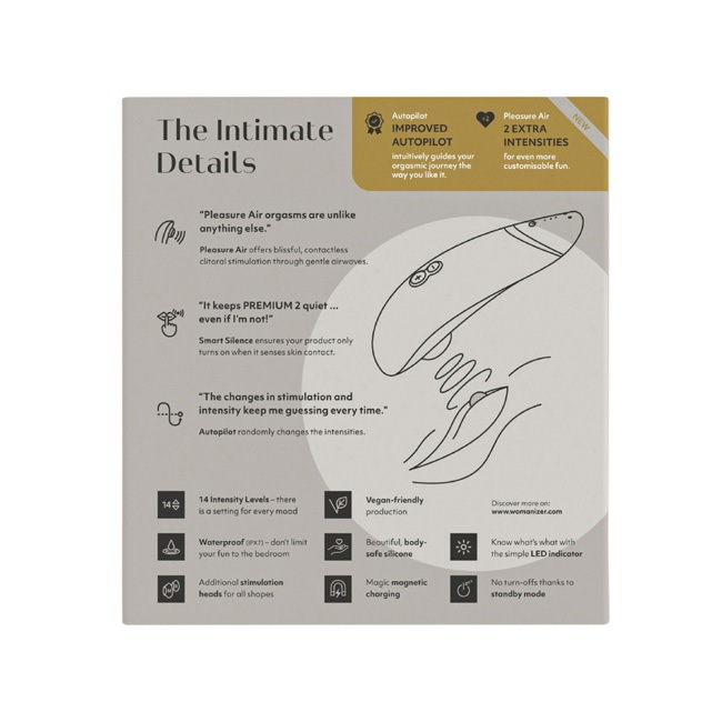 Womanizer Premium2 Gray/ �����ޥʥ����� �ץ�ߥ���2 ���졼
