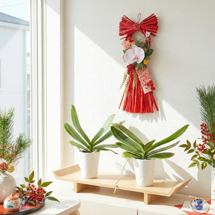 ★【福袋】選べる開花株２種・和飾り付き特別セット！