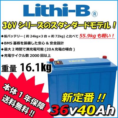 ӡ(Lithi-B) Хåƥ꡼ 36V40Ah
