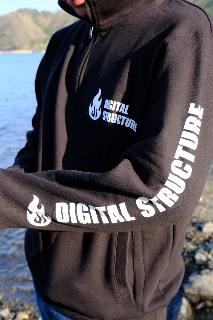 DIGITAL STRUCTURE HALF ZIP SWEAT