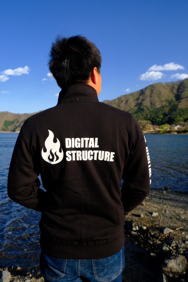 DIGITAL STRUCTURE HALF ZIP SWEAT