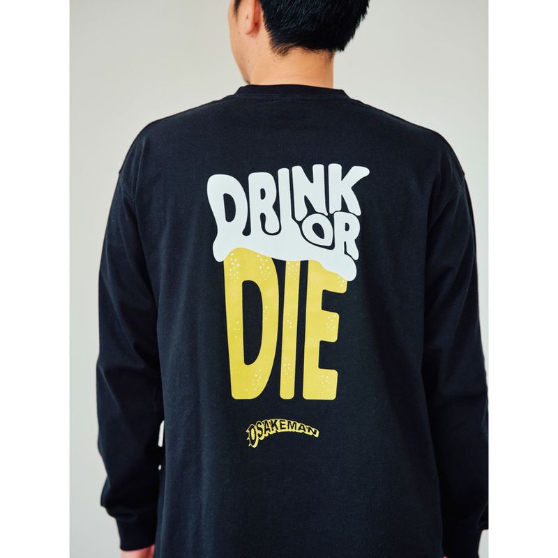 DRINK OR DIE L/S T-shirt ブラック