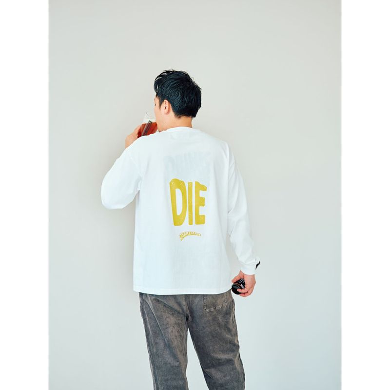 DRINK OR DIE L/S T-shirt ホワイト