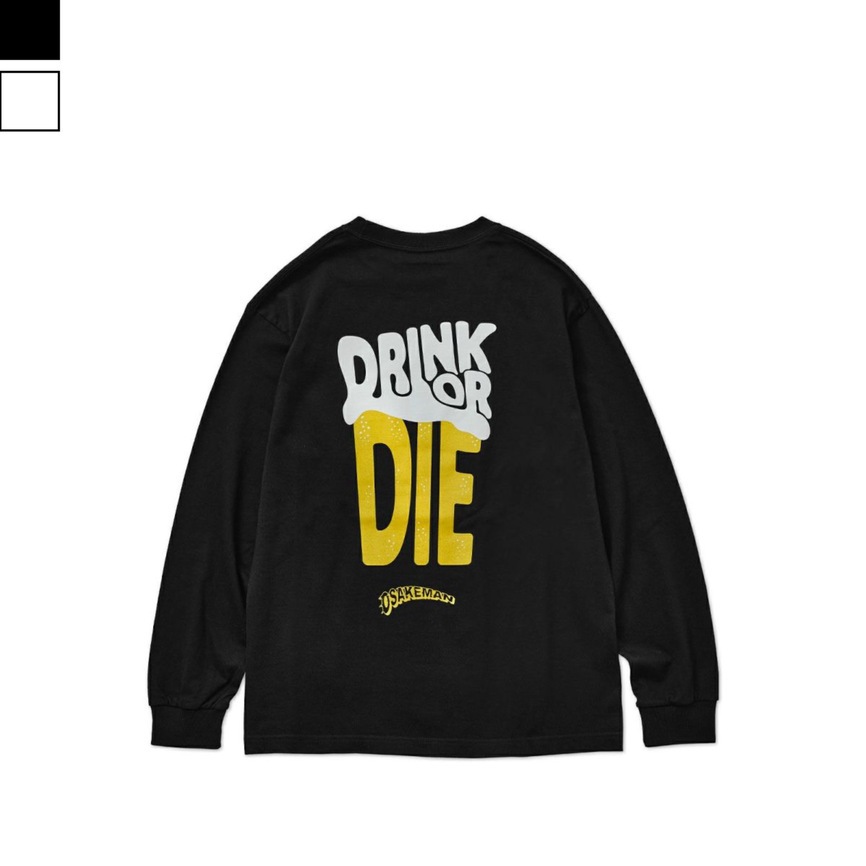 DRINK OR DIE L/S T-shirt ブラック