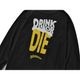 DRINK OR DIE L/S T-shirt ブラック