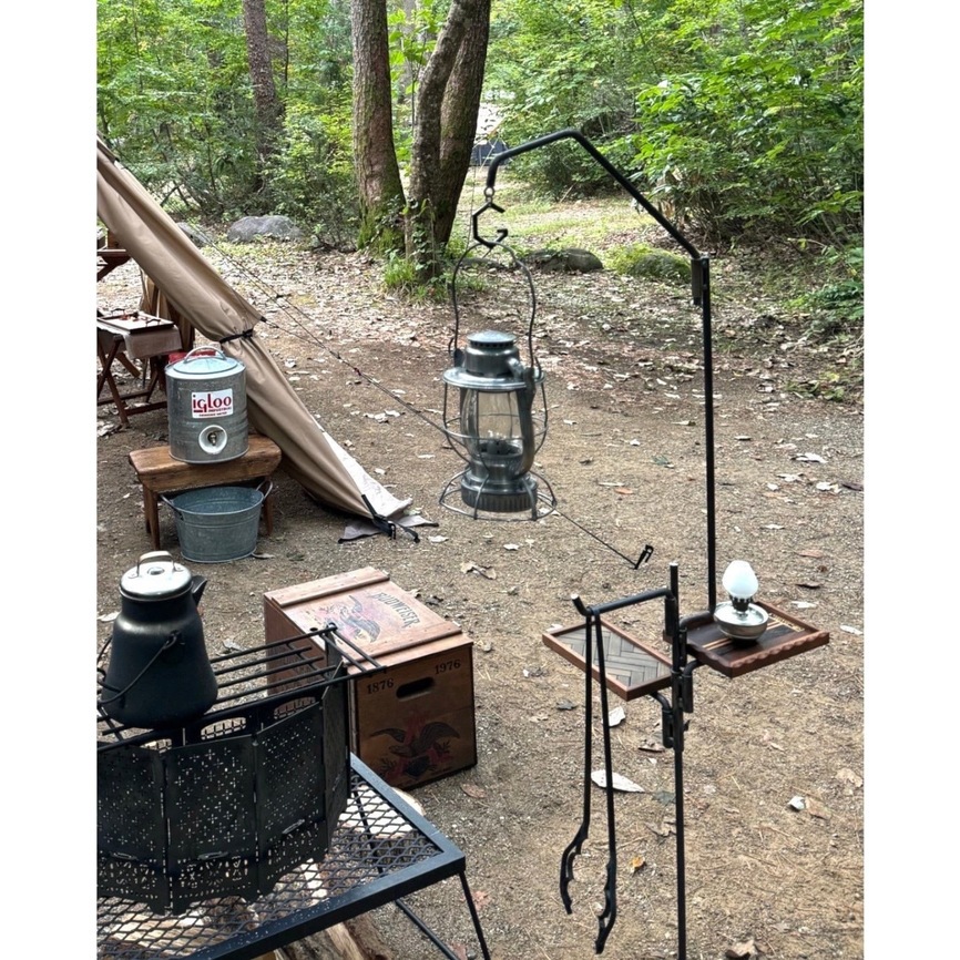 Ｇ-ランプハンガー【黒鐡】５点セット（延長バー付）