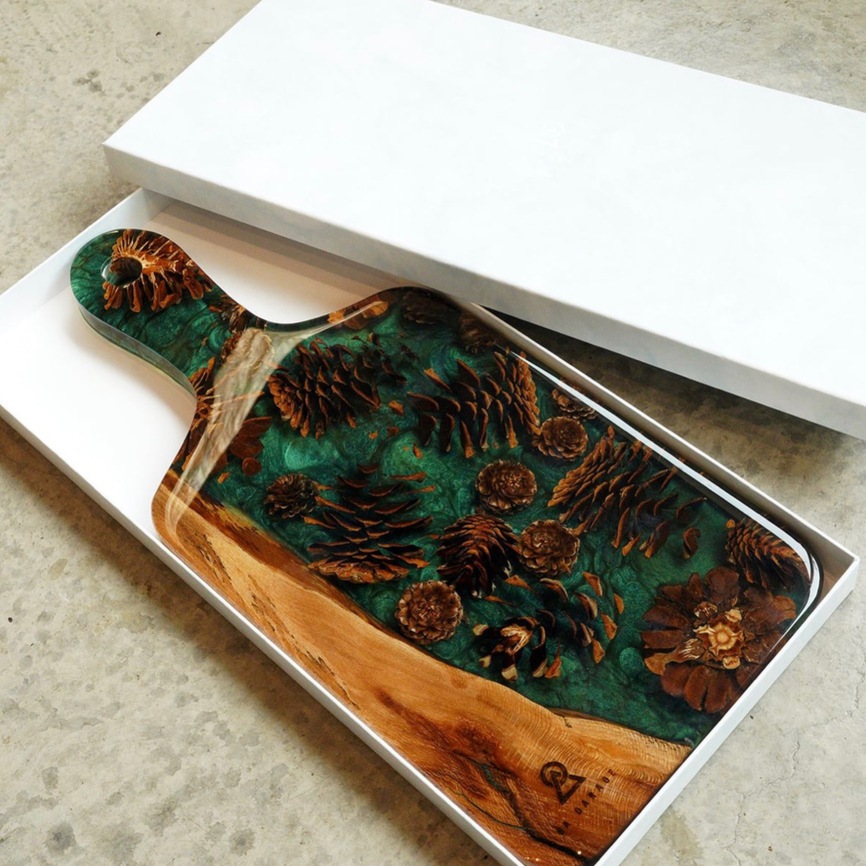 【秋制作限定】Resin Cutting Board「Holiday Design」