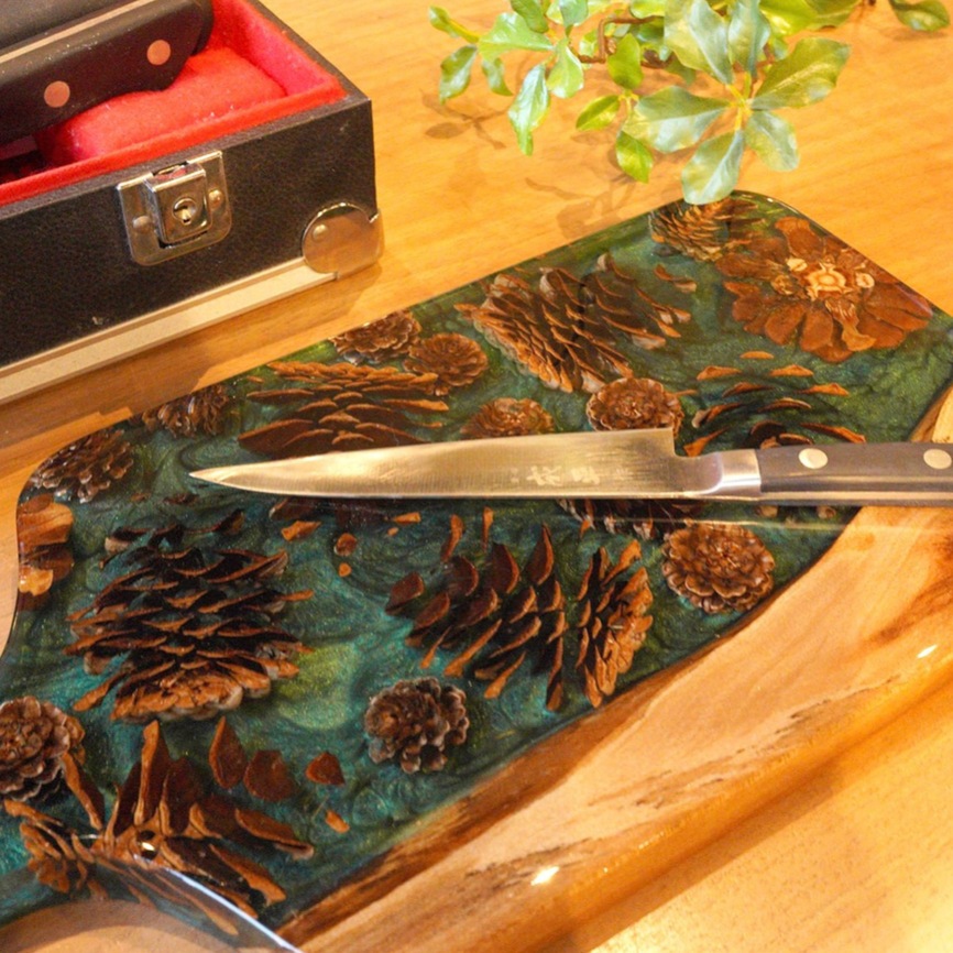 【秋制作限定】Resin Cutting Board「Holiday Design」