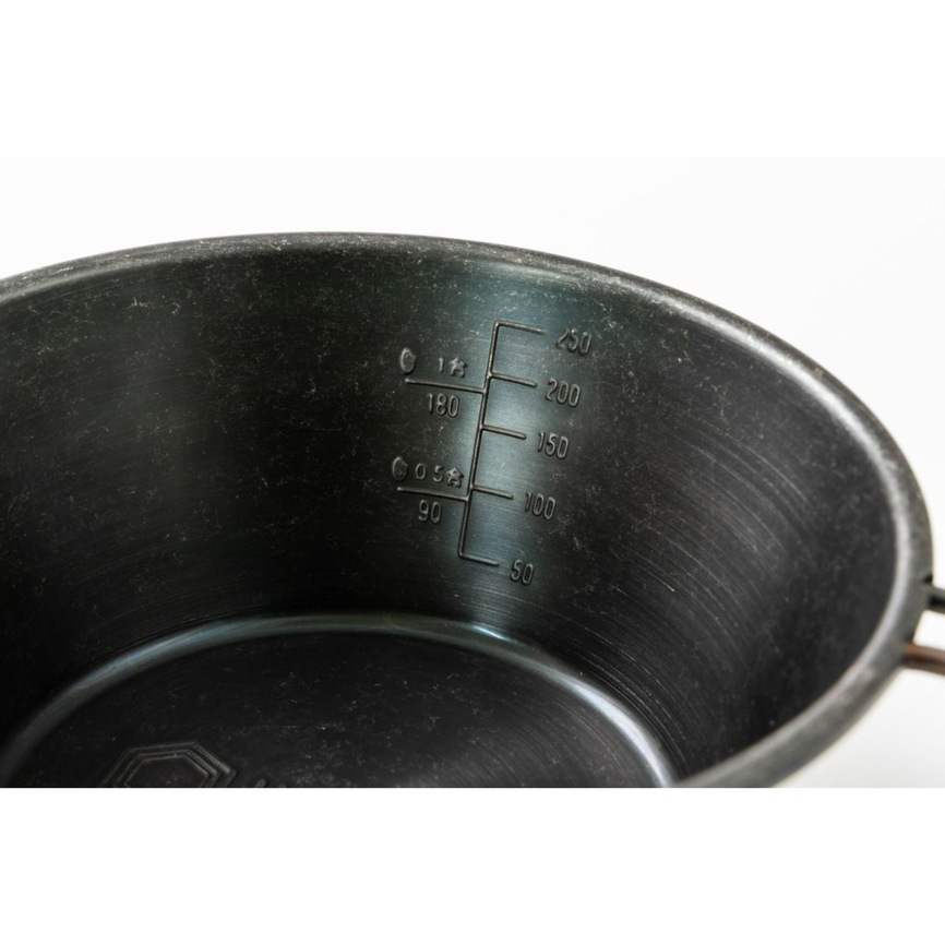 黒酸化ビンテージ加工シェラカップ -HILLSFIELD-　エンボス 330ml ステンレス 目盛り付