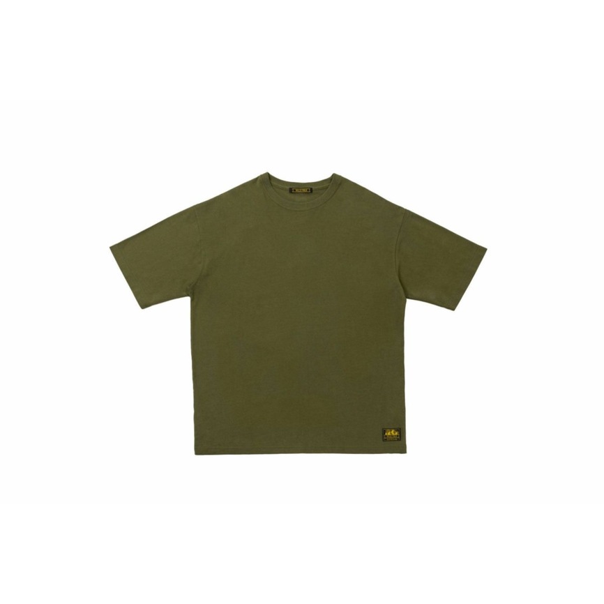 お酒マンTシャツ　ビッグアウトドアTシャツ カーキ