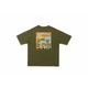 お酒マンTシャツ　ビッグアウトドアTシャツ カーキ
