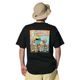 お酒マンTシャツ　ビッグアウトドアTシャツ ブラック