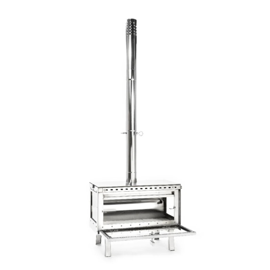 ステンレス薪ストーブ コンパクトで‟炎の癒し“が楽しめる3面構造 冬キャンプのお助けギア