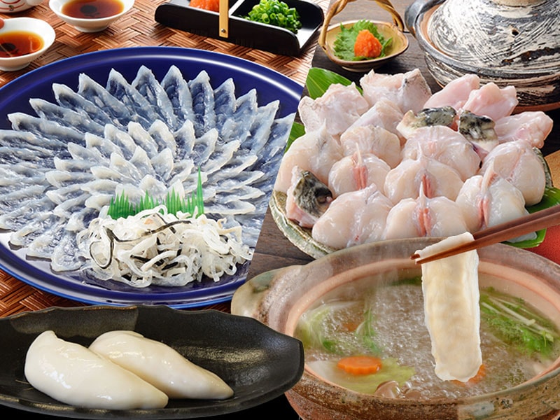 活締め！とらふぐちりととらふぐ刺身セット 身皮しゃぶしゃぶ付き（3 