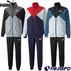 プーマ ウーブン トラック ジャージ 上下セット puma 【サッカー・フットサル】 ウェア 大人メンズ ジャージ セット ジャケット トップス フルジップ パンツ ロングパンツ 練習 トレーニング (672503)