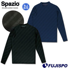 スパッツィオ ストライプ ロゴ インナーシャツ spazio 【サッカー・フットサル】 ウェア 大人 メンズ レディース 長袖 フィット シャツ ストレッチ フィットインナー (GE0506)