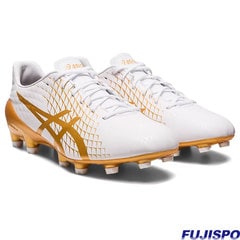 アシックス メナス 4 asics 【サッカー・フットサル】 シューズ サッカースパイク メンズ 天然芝 人工芝 土グラウンド MENACE 4 ホワイト×ピュアゴールド (1111A195-104)