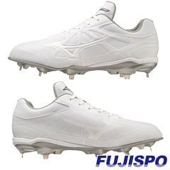 ミズノ ライトレボ バディー SW mizuno 【野球・ソフト】 シューズ 白スパイク 白スパ 金属スパイク 金具 試合 練習 4E スーパーワイド 紐 ホワイト×ホワイト (11GM232101)